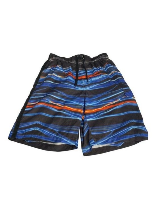 Sonoma Life + Style Other - Sonoma Life + Style Mens M Swim Trunks Black Blue Orange Striped Elastic Waist